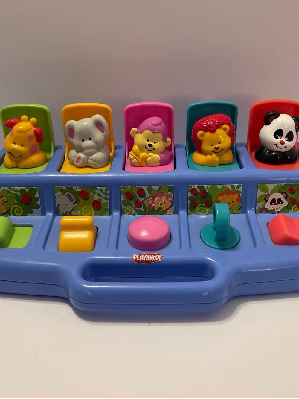 Vintage 1995 Playskool Poppin Pals Pop Up Jungle Zoo Animals Baby Toddler Toy
